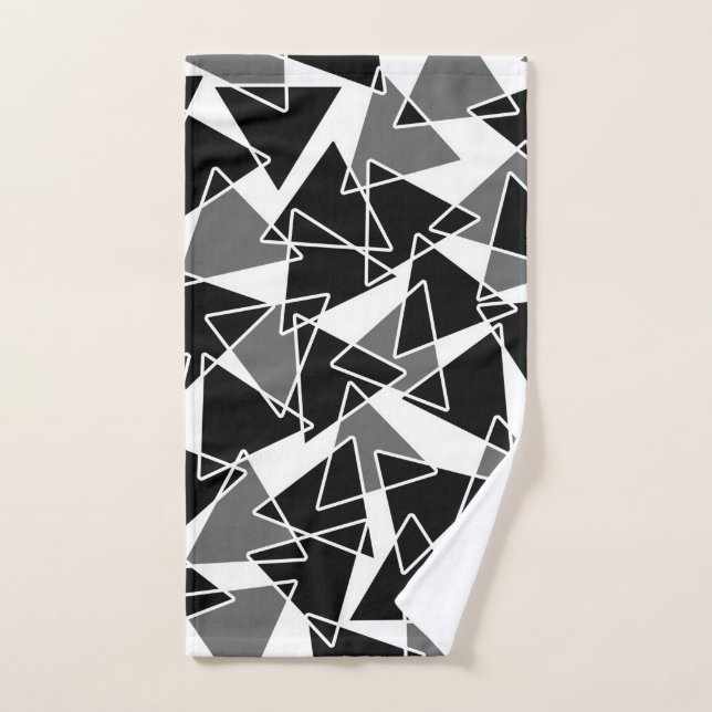 Abstract geometric pattern - gray hand towel  (Hand Towel)