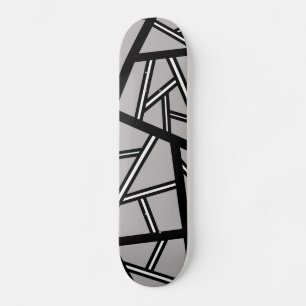 Abstract geometric pattern - gray skateboard