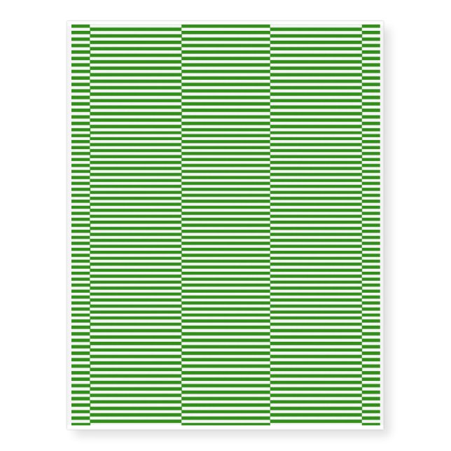 Abstract geometric pattern - green and white. temporary tattoos (Front)