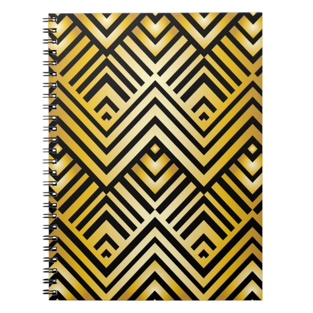 Abstract geometric pattern in art-deco style, vint notebook (Front)