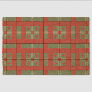 Abstract Geometric Pattern in Bold Colors Fiber Doormat