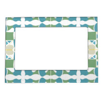 Abstract Geometric Pattern in Green and Blue