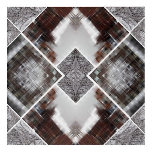Abstract Geometric Pattern in Winter Acrylic Print
