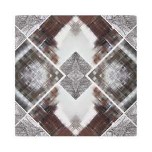 Abstract Geometric Pattern in Winter Metal Print