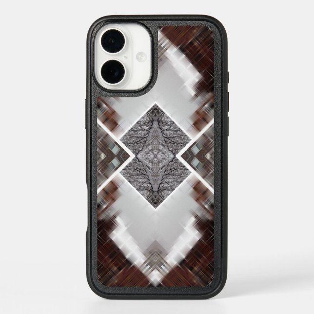 Abstract Geometric Pattern in Winter Otterbox iPhone Case (Back)