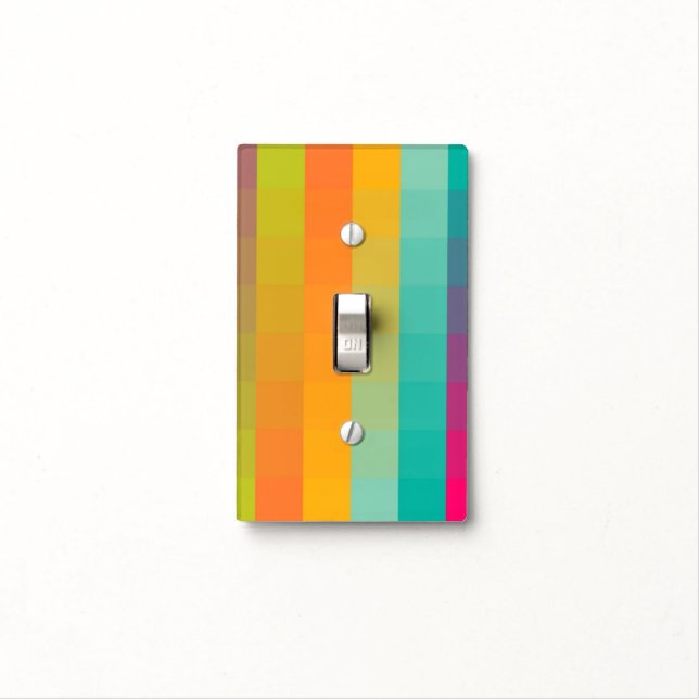 Abstract geometric pattern light switch cover (In Situ)