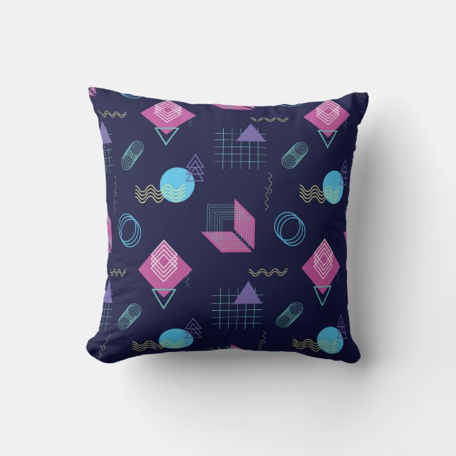 Abstract geometric pattern, line shapes. throw pillow (Front)