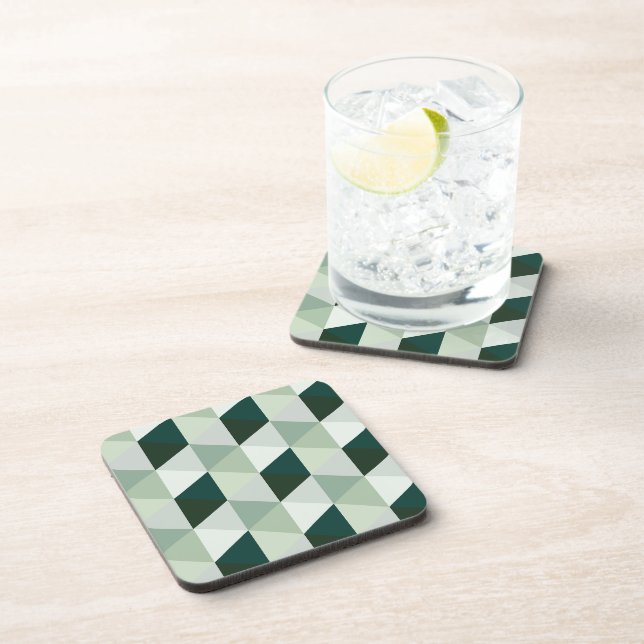 Abstract Geometric Pattern - No. 01 Beverage Coaster (Right Side)