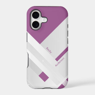 Abstract Geometric Pattern on Purple iPhone 17 Case