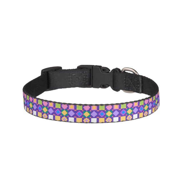 Abstract Geometric Pattern Pet Collar (Front)