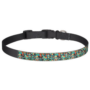 Abstract geometric pattern pet collar