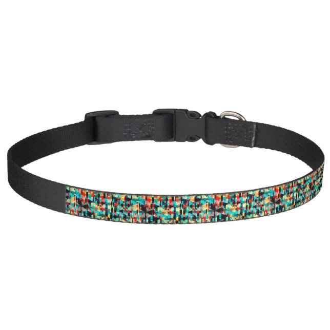 Abstract geometric pattern pet collar (Front)