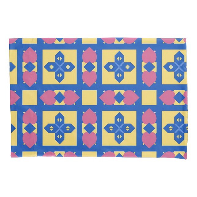 Abstract Geometric Pattern Pillow Case (Front)