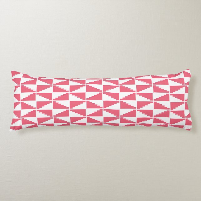 Abstract Geometric Pattern Pink Body Pillow (Front)