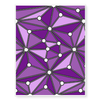 Abstract geometric pattern - purple temporary tattoos