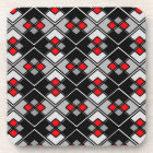 Abstract geometric pattern - red, black and gray.