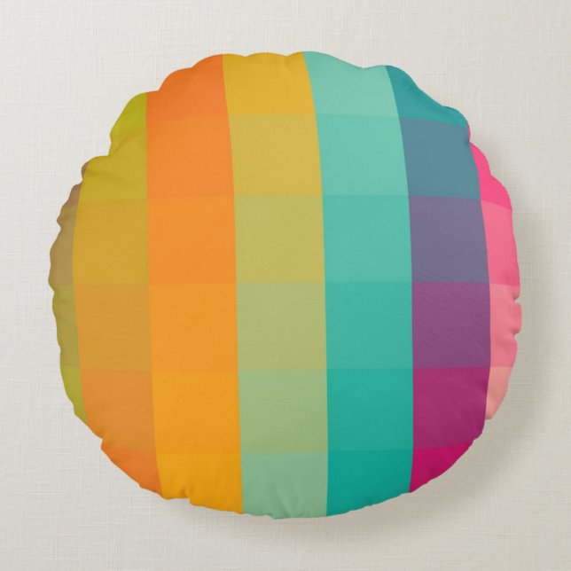 Abstract geometric pattern round pillow (Front)