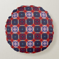 Abstract geometric pattern round pillow