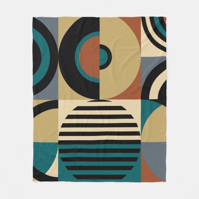 Abstract geometric pattern. Seamless memphis style Fleece Blanket (Front)