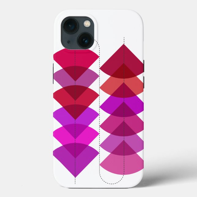 Abstract geometric pattern shapes pink purple Case-Mate iPhone case (Back)