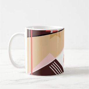 Abstract geometric pattern, silk scarf shawl desi coffee mug