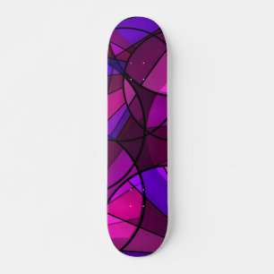 Abstract geometric pattern skateboard