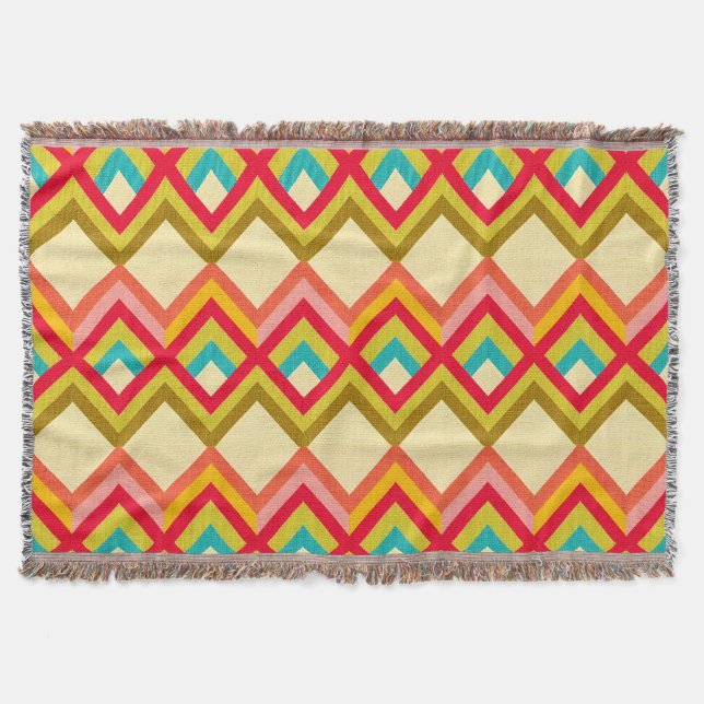 Abstract Geometric Pattern Throw Blanket (Front)