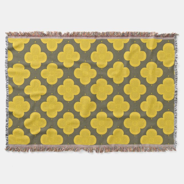 Abstract Geometric Pattern Throw Blanket (Front)