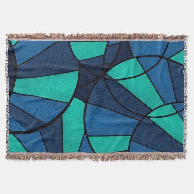 Abstract geometric pattern throw blanket (Front)