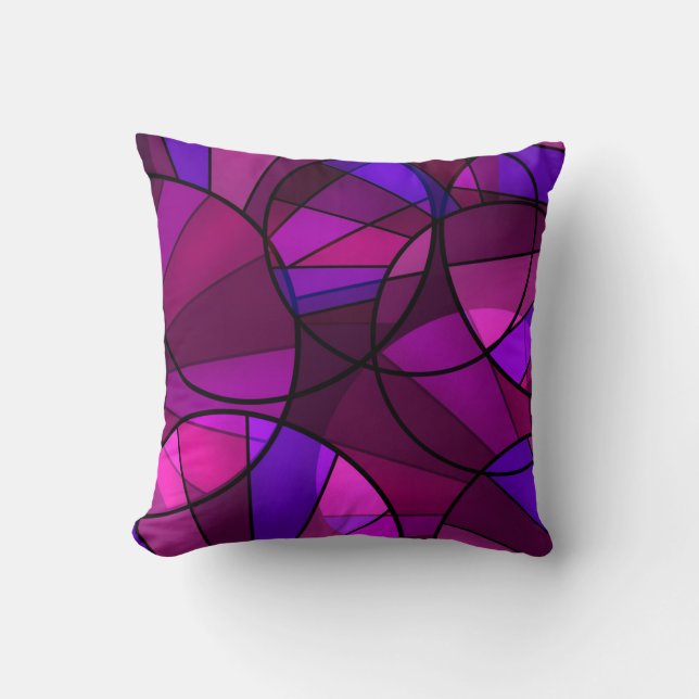 Abstract geometric pattern throw pillow (Front)