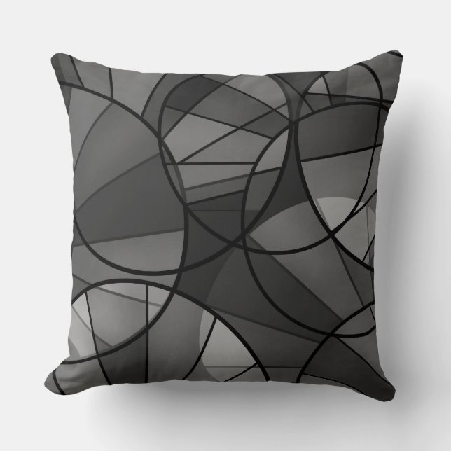 Abstract geometric pattern throw pillow (Front)