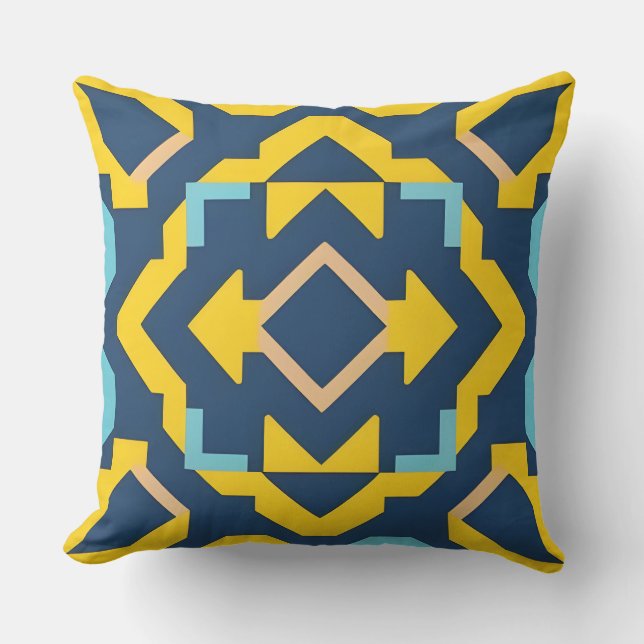 Abstract Geometric Pattern Throw Pillow (Front)