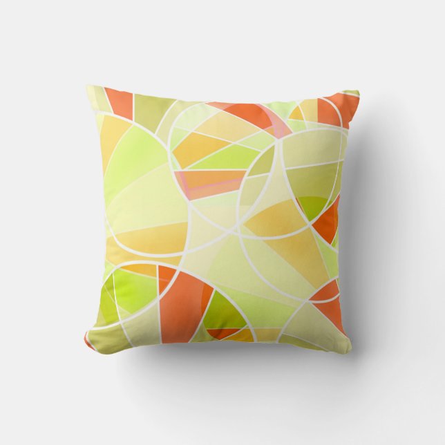 Abstract geometric pattern throw pillow (Front)