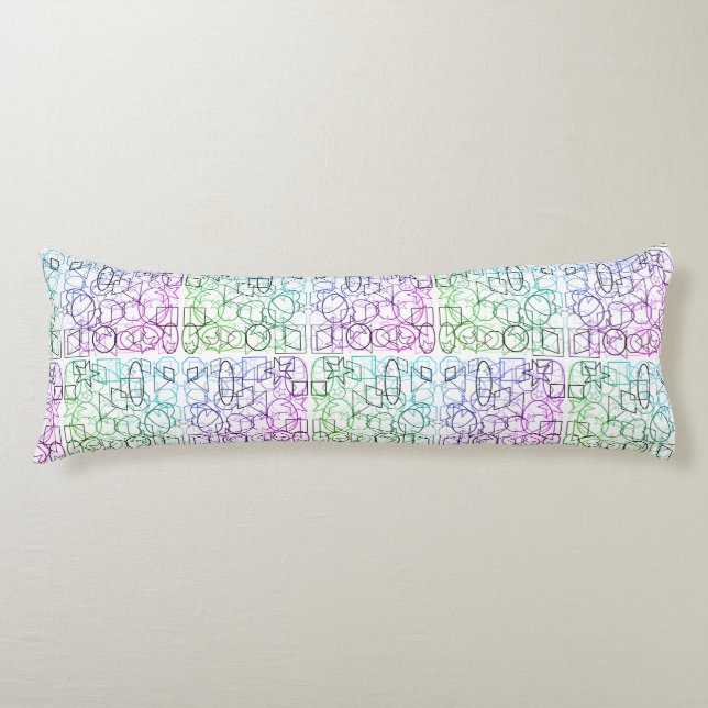 Abstract Geometric Pattern | Tiled and Filtered | Body Pillow (Front)