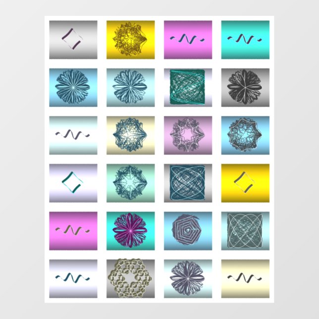 Abstract Geometric Pattern Wallart Design  Wall Decal (Front)