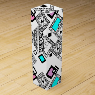 Abstract geometric pattern wine box