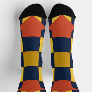 Abstract Geometric Pattern with Arrows Socks