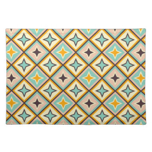 Abstract geometric pattern with diamond shapes cloth placemat