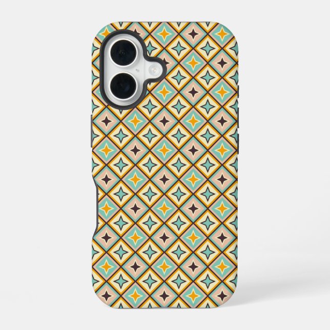 Abstract geometric pattern with diamond shapes iphone case (Back)