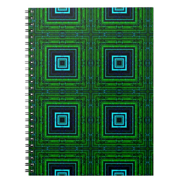 Abstract geometric pattern with kaleidoscope abstr notebook (Front)