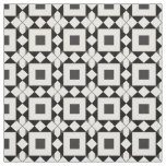 Abstract Geometric Pattern with Retro Tones Fabric