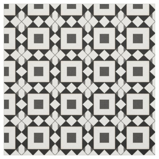 Abstract Geometric Pattern with Retro Tones Fabric