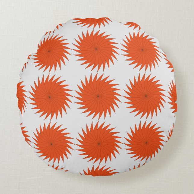 Abstract geometric pattern with stripes, lines. A  Round Pillow (Front)