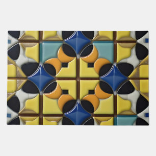 Abstract Geometric Pattern with Vibrant Colors Doormat