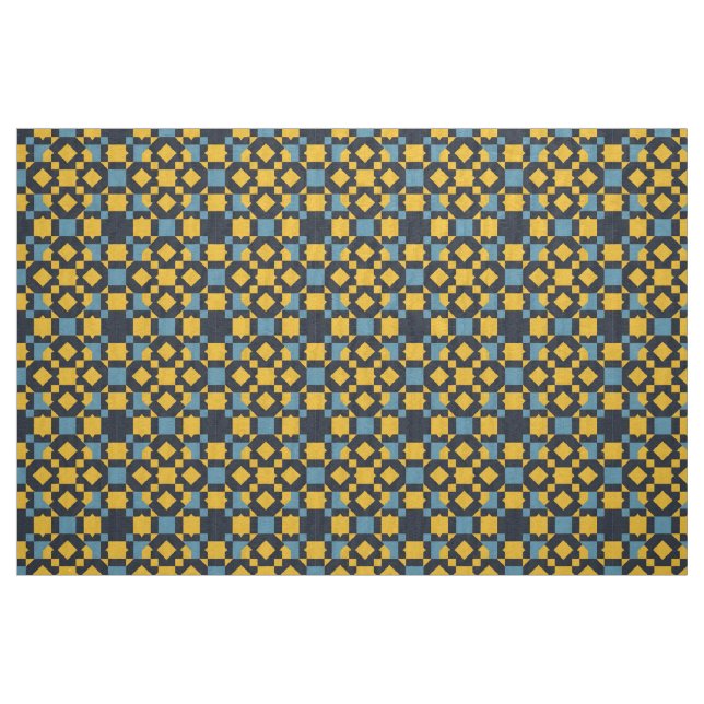 Abstract Geometric Pattern with Vibrant Colors Fabric (Fat Quarter)