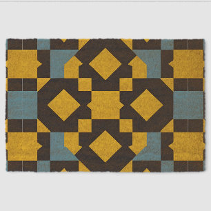 Abstract Geometric Pattern with Vibrant Colors Fiber Doormat