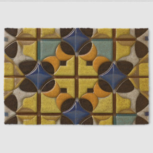 Abstract Geometric Pattern with Vibrant Colors Fiber Doormat