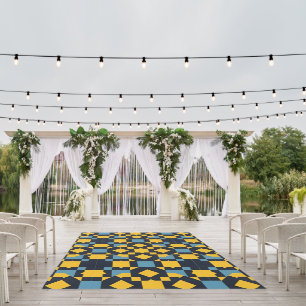 Abstract Geometric Pattern with Vibrant Colors Outdoor Rug