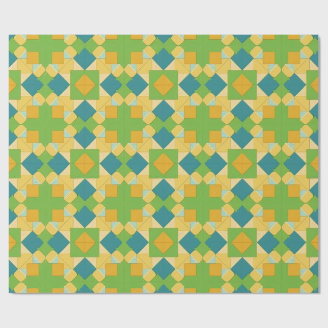 Abstract Geometric Pattern Wrapping Paper (Flat)
