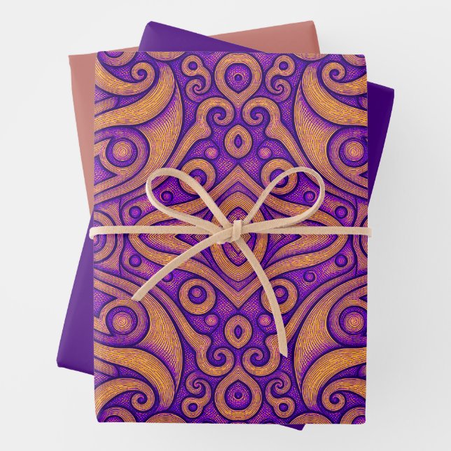 Abstract Geometric Pattern Wrapping Paper Sheets (In situ)